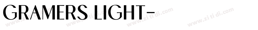 Gramers Light字体转换